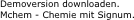 Demoversion downloaden. Mchem - Chemie mit